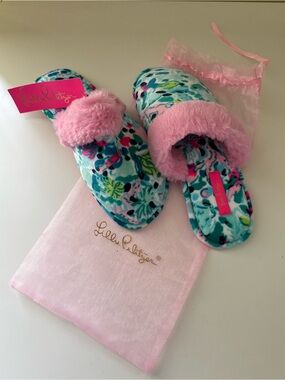 Brand New Lilly Pulitzer Plush Clara Slipper Dive Bar, 7/8